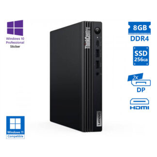 Lenovo ThinkCentre M70q Tiny i3-10100T/8GB DDR4/256GB SSD/No ODD/10P Grade A Refurbished PC