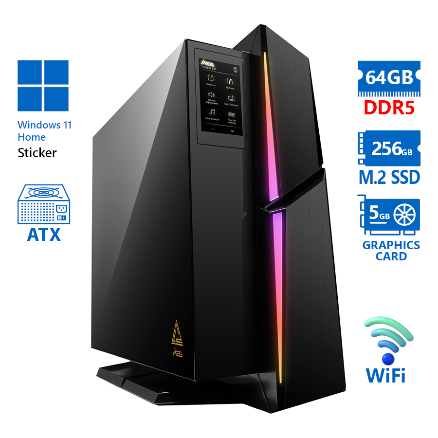 MSI MEG Z790 Trident X2 Tower WiFi i9-13900KF/64GB DDR5/256GB M.2 SSD/Quadro P2200 (5GB)/No ODD/11H