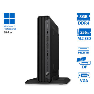 HP Elite mini 600 G9 DM i5-12500/8GB DDR4/256GB M.2 SSD/No ODD/11P Grade A Refurbished PC