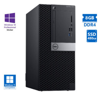Dell (A-) 7070 Tower i5-9500/8GB DDR4/480GB SSD/No ODD/10P Grade A- Refurbished PC