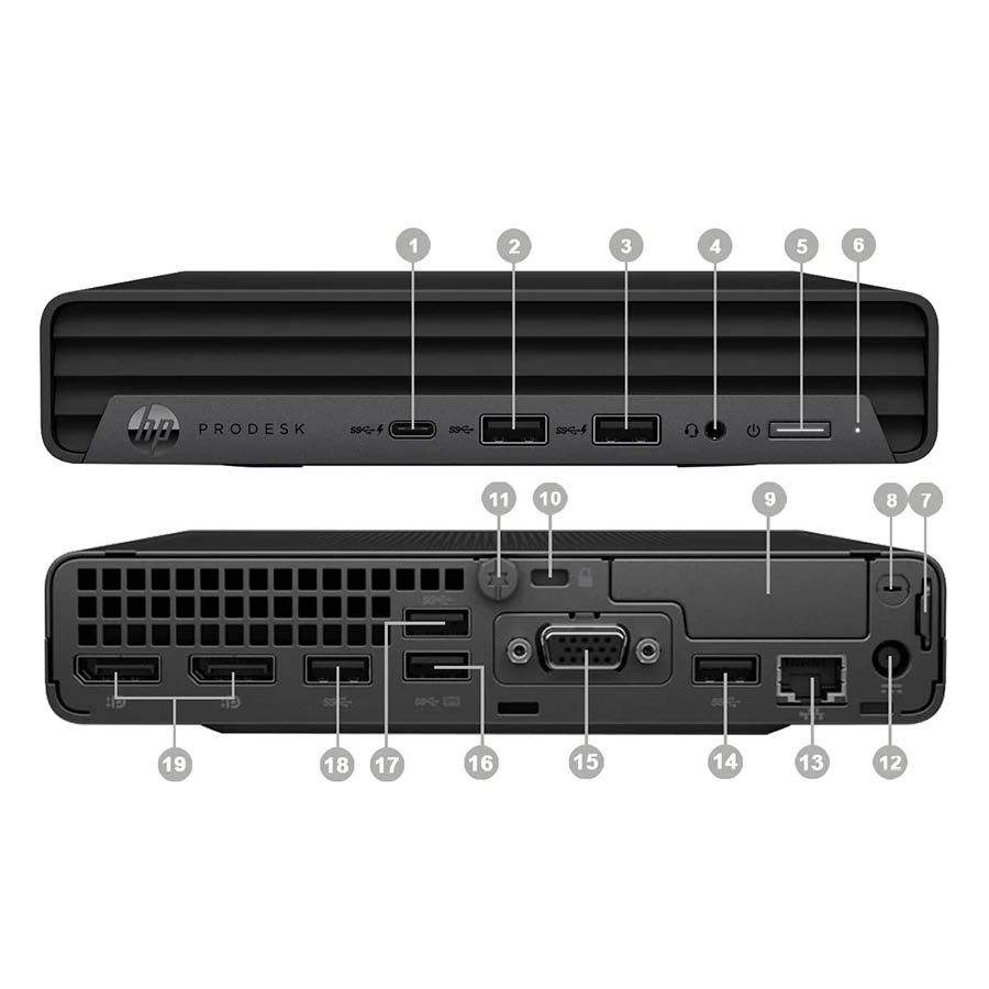 HP ProDesk 600G6 DM WiFi i5-10500T/8GB DDR4/256GB M.2 SSD/No ODD/10P Grade A Refurbished PC - Image 2