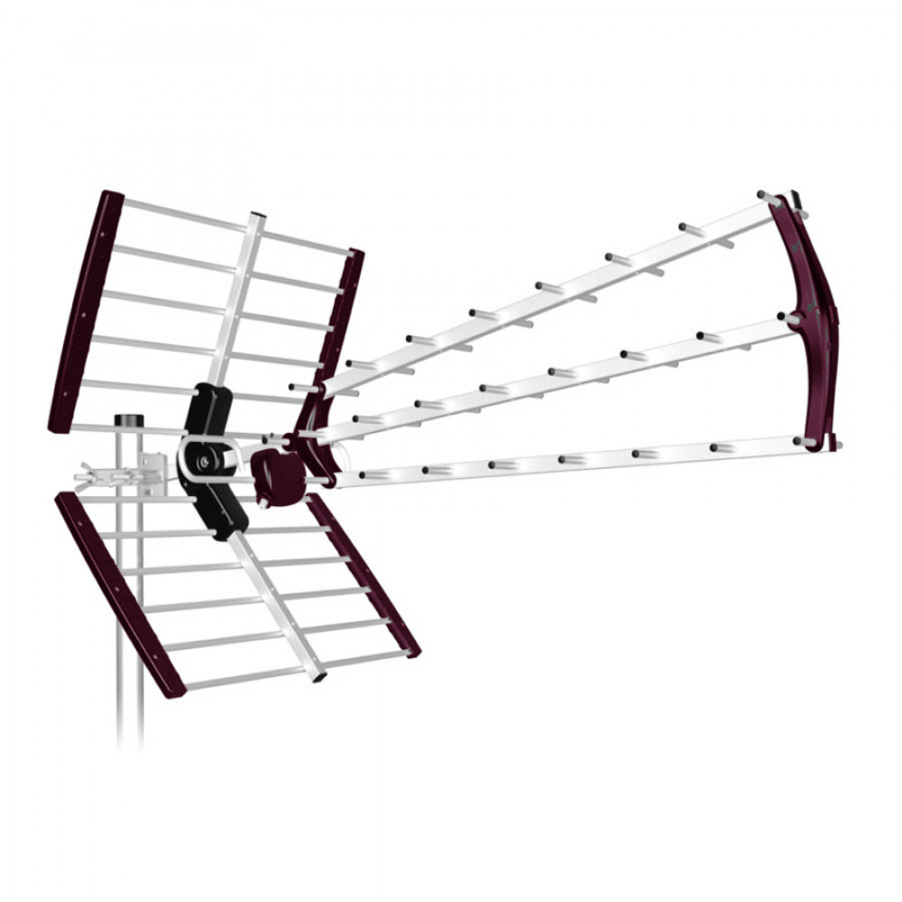 Τριπλή κεραία UHF, 18db, μπορντό χρώματος ANT-BKM18Τ700