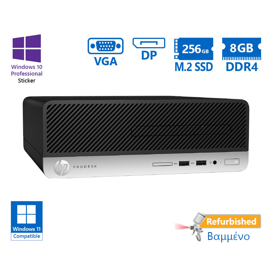 HP 400G5 SFF i5-8500/8GB DDR4/256GB M.2 SSD/DVD/10P Grade A+ Refurbished PC - Image 2