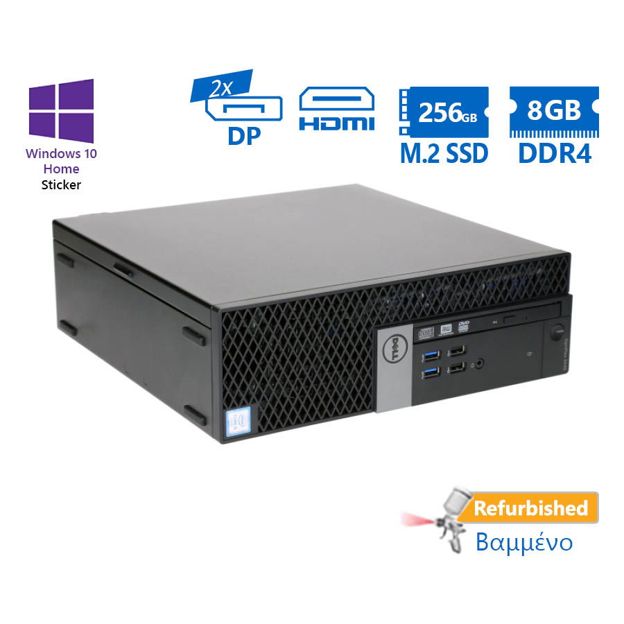 Dell 7040 SFF i5-6500/8GB DDR4/256GB M.2 SSD/DVD/10H Grade A+ Refurbished PC - Image 2