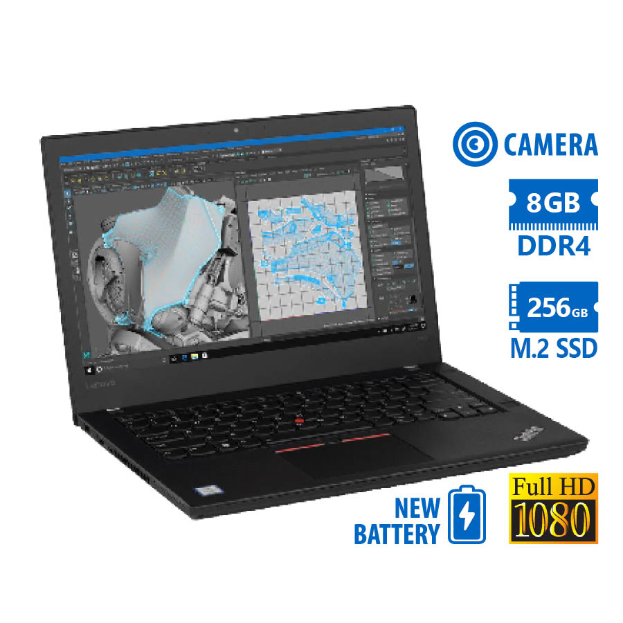 Lenovo (A-) ThinkPad T470 i5-6300U/14``FHD/8GB DDR4/256GB M.2 SSD/No ODD/Camera/New Battery/Grade A- - Image 2