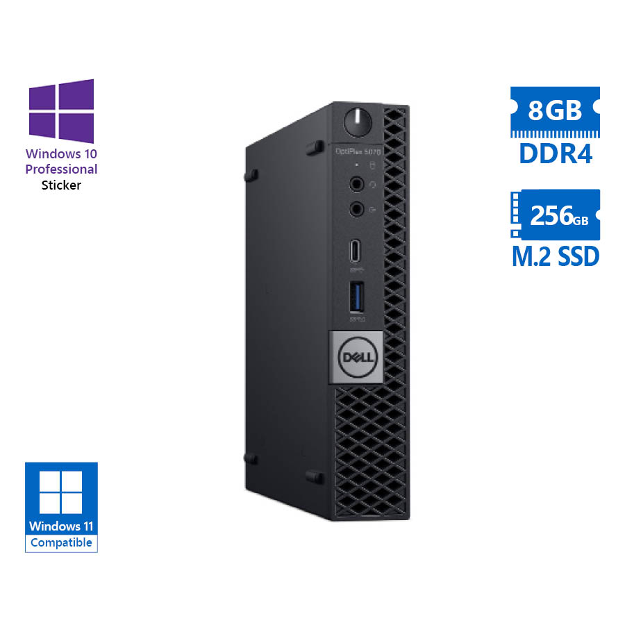 Dell Optiplex 5070 DM i5-9500T/8GB DDR4/256GB M.2 SSD/No ODD/10P Grade A Refurbished PC - Image 2