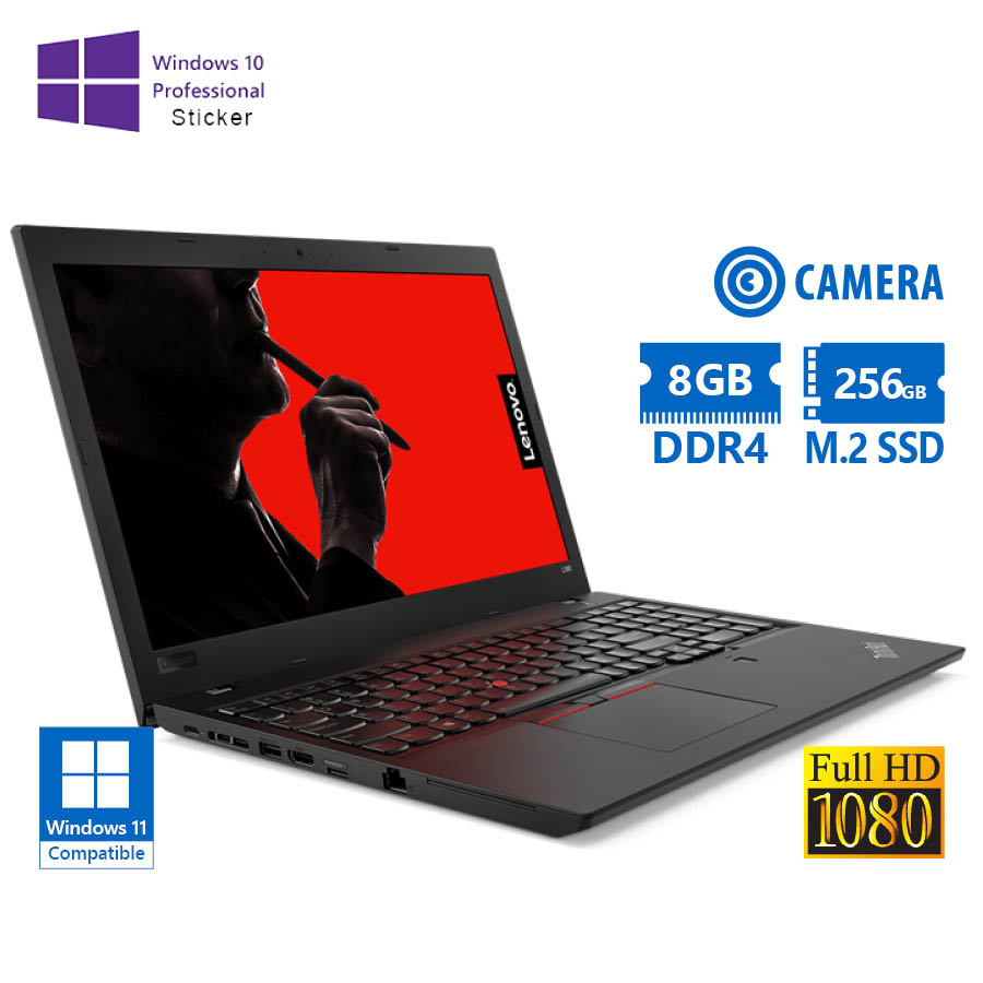 Lenovo (A-) ThinkPad L590 i5-8265U/15.6``FHD/8GB DDR4/256GB M.2 SSD/No ODD/Camera/10P Grade A- Refur - Image 2