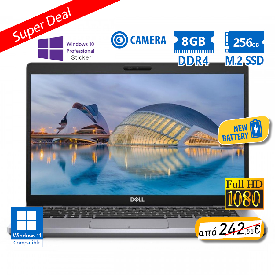 Dell (A-) Latitude 5410 i5-10310U/14``FHD/8GB DDR4/256GB M.2 SSD/No ODD/Camera/New Battery/10P Grade - Image 2