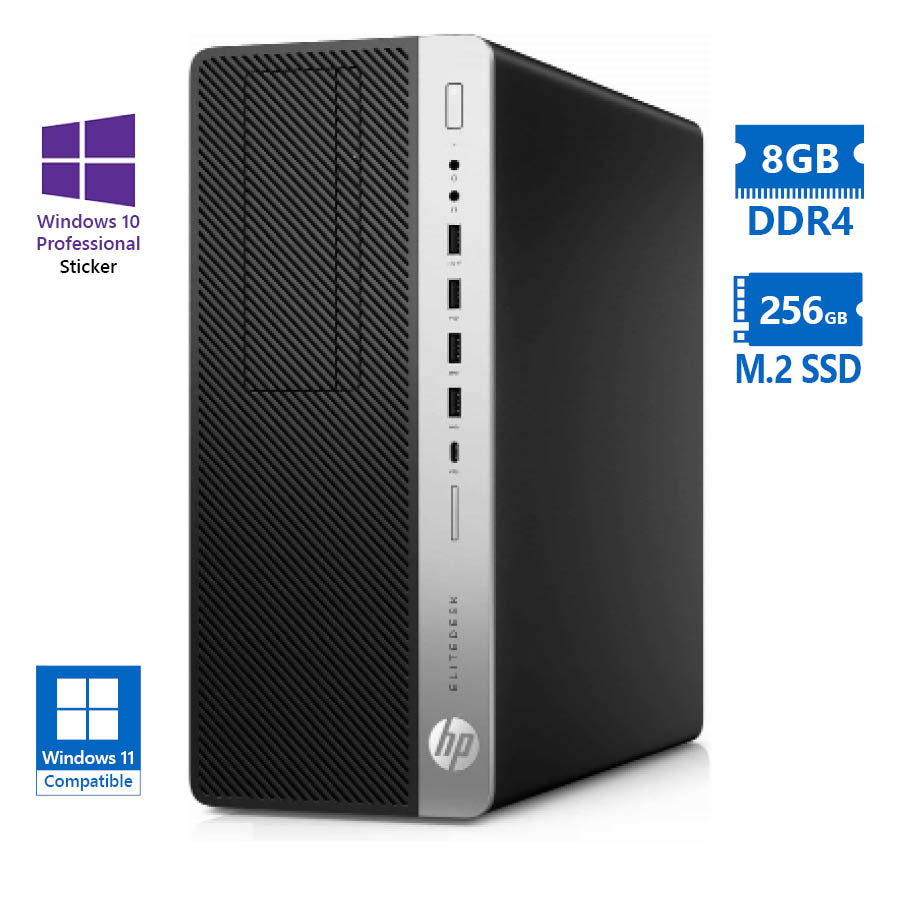 HP (A-) 800G5 Tower i5-9500/8GB DDR4/256GB SSD/DVD/10P Grade A- Refurbished PC
