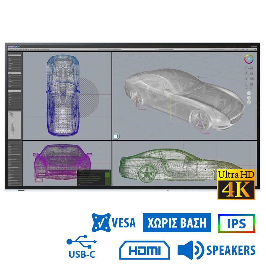 Used Monitor FlexScan EV2785 IPS LED/Eizo/27``UHD 4k/3840x2160/Wide/Black/No Stand/w/Speakers/Grade