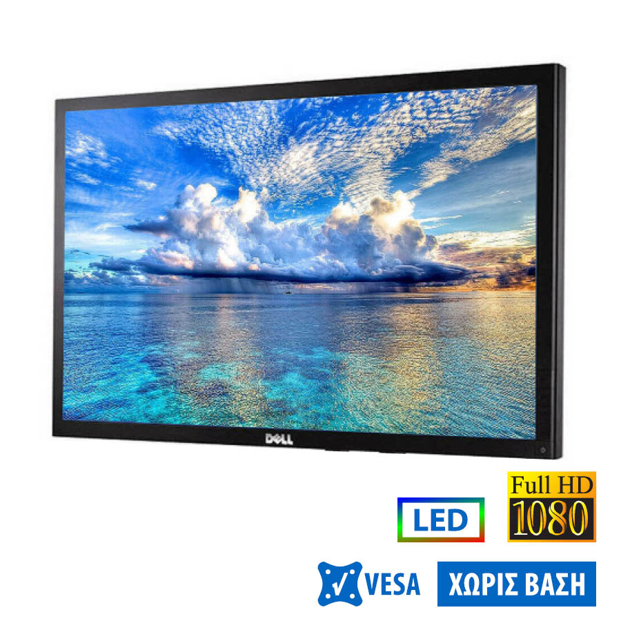 Used Monitor P2411H LED/Dell/24``FHD/1920x1080/Wide/Black/No Stand/Grade B/D-SUB & DVI-D & USB Hub