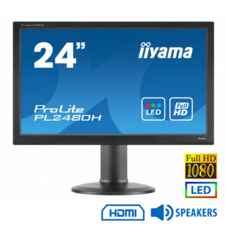 Used Monitor PL2480H LED/Iiyama/24``FHD/1920x1080/Wide/Black/w/Speakers/D-SUB & DVI-D & HDMI
