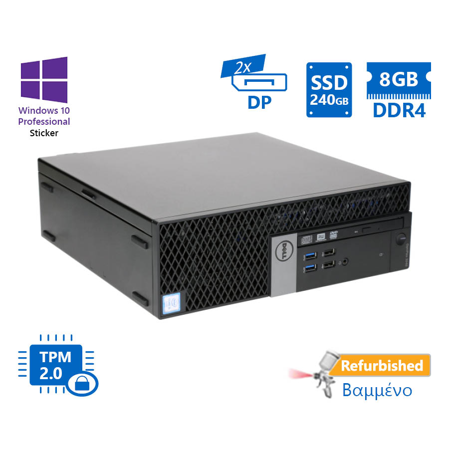 Dell 5050 SFF i5-7500/8GB DDR4/240GB SSD/DVD/10P Grade A+ Refurbished PC