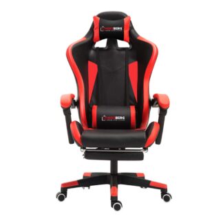 Herzberg  Καρέκλα Gaming με Υποπόδιο Red (HG-8080RED) (HEZHG8080RED)