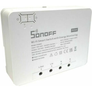 SONOFF Έξυπνος Ενδιάμεσος Διακόπτης WiFi με Παρακολούθηση Ενέργειας POWR3 (25A/5500W) (Λευκό) (POWR3) (SONPOWR3)