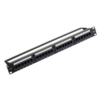 VENTION 24-Port Cat6 Unshielded Patch Panel Black (KGCB0) (VENKGCB0)