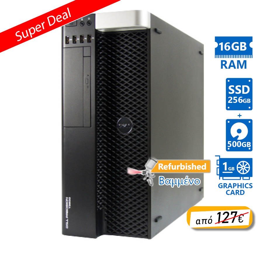Dell Precision T3600 Tower Xeon E5-1620(4-Cores)/16GB DDR3/256GB SSD & 500GB/Nvidia 1GB/DNo ODD/7P G - Image 2