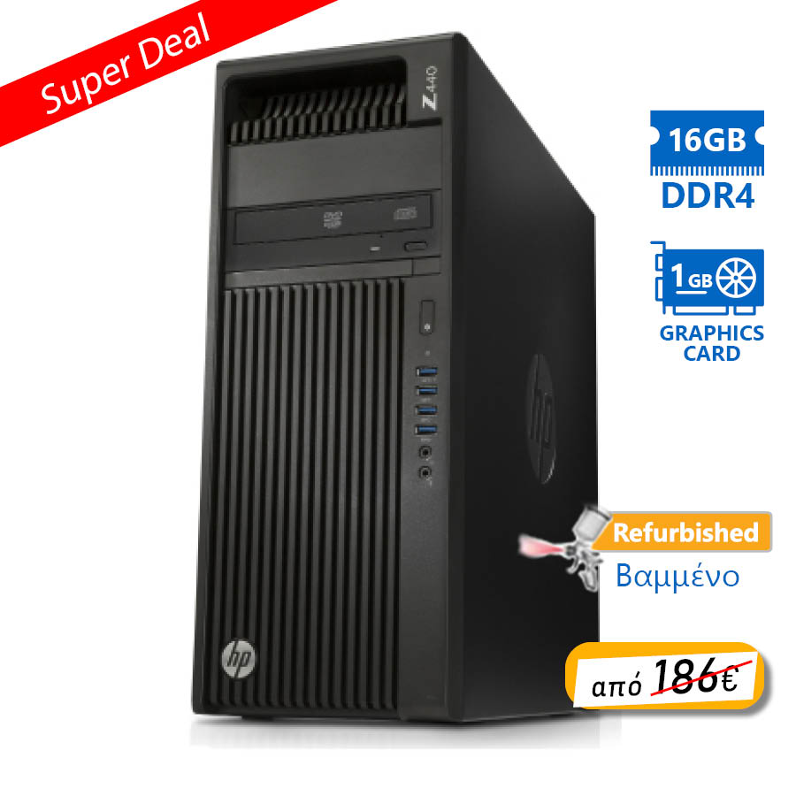 HP Z440 Tower Xeon E5-1620v3(4-Cores)/16GB DDR4/1TB/Nvidia 1GB/DVD/8P Grade A+ Workstation Refurbish - Image 2