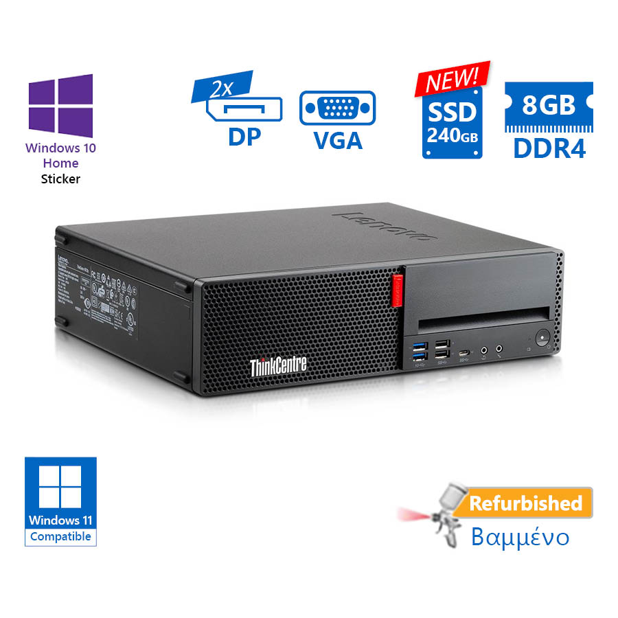 Lenovo M720s SFF i5-8500/8GB DDR4/240GB SSD New/No ODD/10H Grade A+ Refurbished PC - Image 2