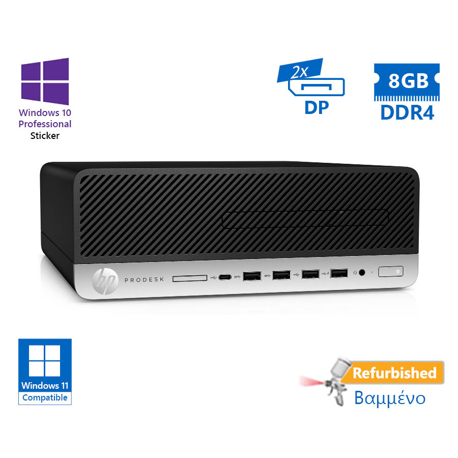 HP 600G4 SFF i3-8100/8GB DDR4/500GB/No ODD/10P Grade A+ Refurbished PC - Image 2