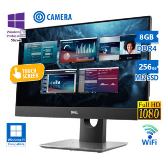 Dell (B) OptiPlex 7490 WiFi AIO w/Touchscreen 24”FHD i5-10505/8GB DDR4/256GB M.2 SSD/No ODD/Webcam/1
