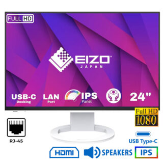 Used Monitor FlexScan EV2495 IPS LED/Eizo/24``FHD/1920x1200/Wide/White/w/Sreakers/D-SUB & DVI-D & DP
