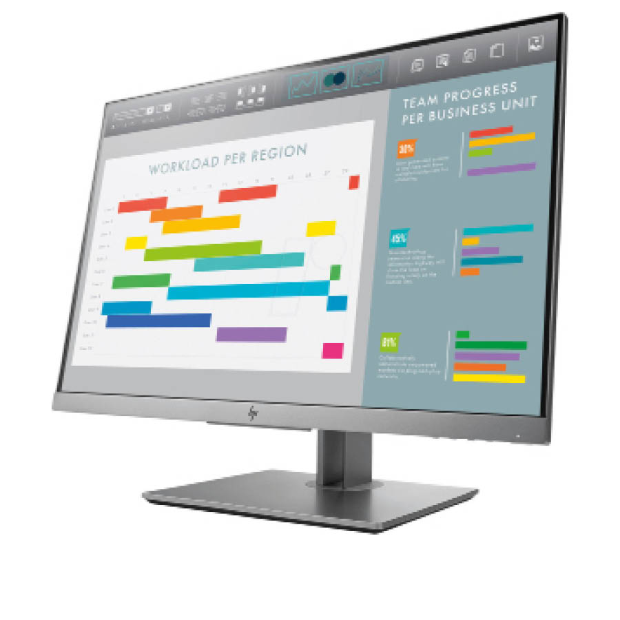 Used (A-) Monitor E243 IPS LED/HP/24``FHD/1920x1080/Wide/Silver/Black/Grade A-/D-SUB & DP & HDMI & U - Image 3