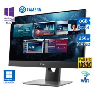 Dell (A-) OptiPlex 7490 WiFi AIO w/Monitor 24”FHD/i5-10505/8GB DDR4/256GB M.2 SSD/DVD/Webcam/10P Gra