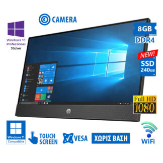 HP ProOne 600G5 AIO WiFi w/Touchscreen 21.5”FHD/i5-9500/8GB DDR4/240GB SSD New/No Stand/DVD/Webcam/1