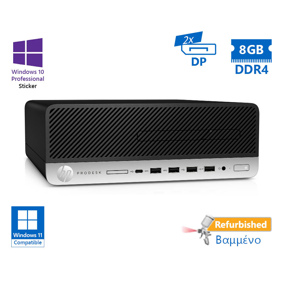 HP 600G5 SFF i3-9100/8GB DDR4/500GB/DVD/10P Grade A+ Refurbished PC