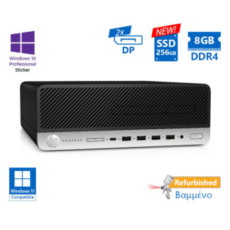 HP 600G5 SFF i7-9700/8GB DDR4/256GB SSD New/DVD/10P Grade A+ Refurbished PC