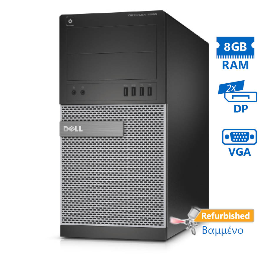 Dell 7020 Tower i5-4590/8GB DDR3/320GB/DVD/8P Grade A+ Refurbished PC