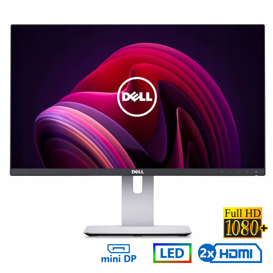 Used (A-) Monitor U2415 LED/Dell/24``FHD/1920x1200/Wide/Silver/Black/Grade A-/2xHDMI & DP & mini DP - Image 2
