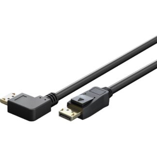 Goobay DisplayPort 2.0/2.1 Cable, Angled 90°, 3m, 54 Gbit/s, 8K@144Hz (77054) (GOB77054)