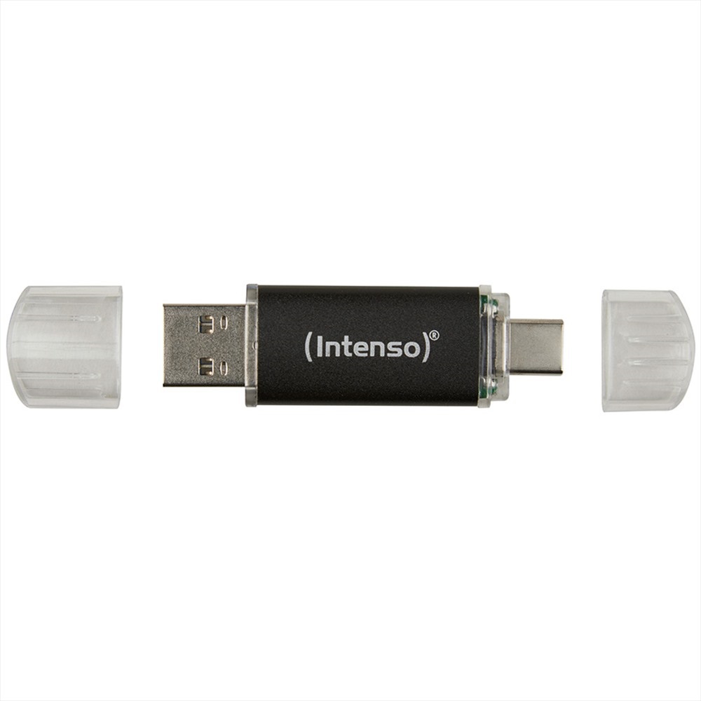 INTENSO Twist Line 128GB USB 3.2 Flash Drive USB-C USB-A Anthracite (3539491) (INTE3539491)